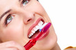 Beautiful woman smile.