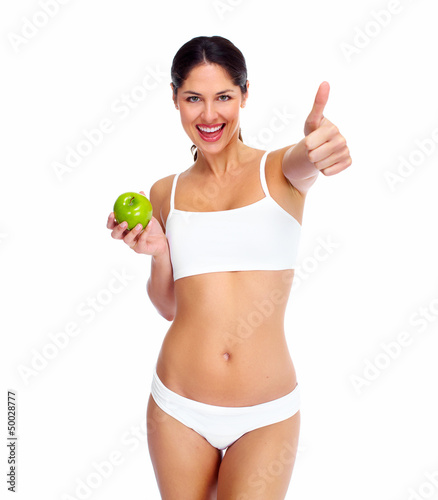 Photo: Young beautiful fitness woman. Young beautiful fitness woman.