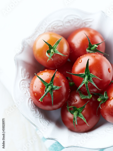 Photo: Cherry tomatoes in a bowl Cherry tomatoes in a bowl