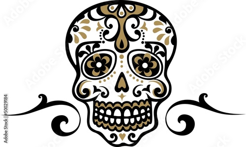 Vector: Mexikanischer Totenschädel - mexican skull Mexikanischer Totenschädel - mexican skull