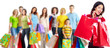 Group of shopping woman.