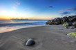 Foto: Plage sauvage de sable noir, La Réunion. Plage sauvage de sable noir, La Réunion.