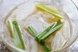 Sugar palm fruit with syrup