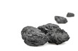 Coals on white background