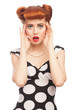 Surprised pin-up girl