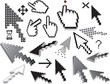 Pixelated Icons and Symbols. Vector set