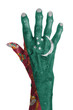 Hand of an old woman with arthritis