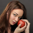 Photo : Woman with apple Woman with apple