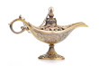 Aladdin magic lamp isolated on white