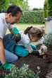 jardinage entre père et fille