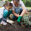 jardinage entre père et fille