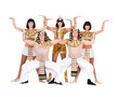 dancers dressed in Egyptian costumes posing