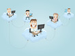 Vector: cloud computing cloud computing