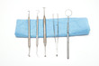 Set of  medical equipment tools for teeth dental care