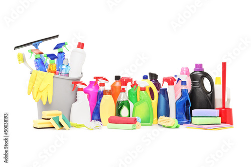 Photo: Studio shot of a cleaning supplies Studio shot of a cleaning supplies