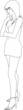 Sketch of girl in a short dress and on heels