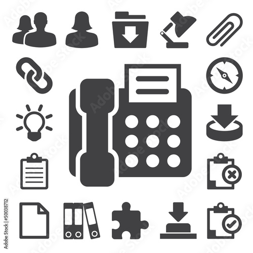 Vector: Office icons set. Illustration Office icons set. Illustration