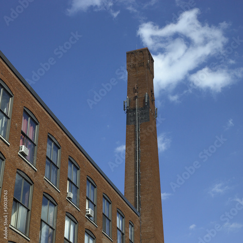 Photo: Brick industrial chimney Brick industrial chimney