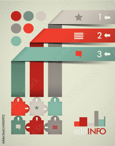 Vector: Infographic design template/paper tags Infographic design template/paper tags