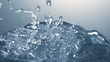 Close up of splash of water. Slow motion.