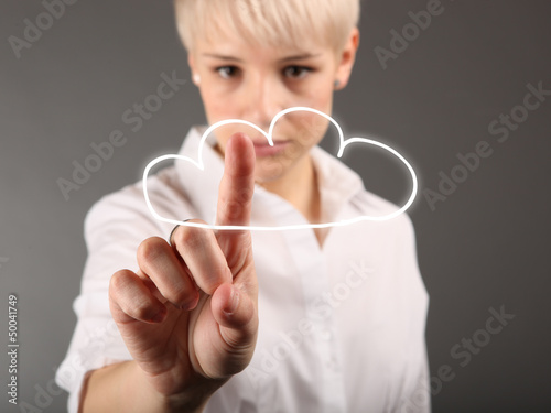 Photo: Cloud computing concept - world wide data sharing Cloud computing concept - world wide data sharing