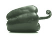 fresh green bell pepper isolated on white