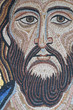 Jesus Christ. The mosaic is modern, made by a sicilian artist.