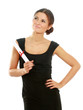 Beautiful woman student with diploma