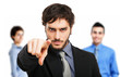 Man pointing his finger