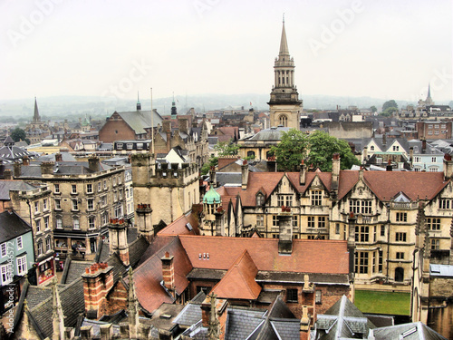 Photo: View over the historic buildings of the city of Oxford, England View over the historic buildings of the city of Oxford, England