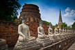 Ancient buddha in Ayutthaya province of Thailand