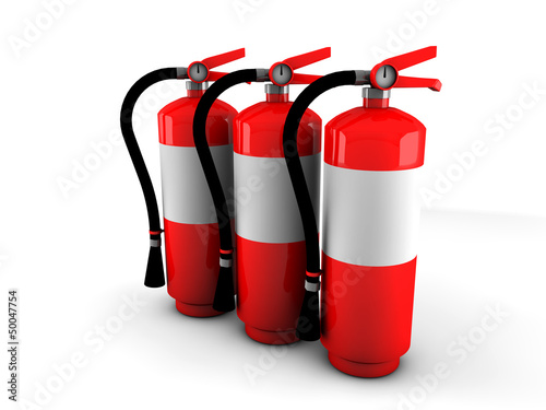 Illustration: 3d fire extinguisher 3d fire extinguisher