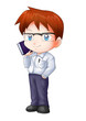 Cute cartoon illustration of a teacher