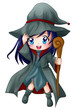Cute cartoon illustration of a witch