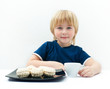 Boy with marshmallow