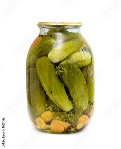 Photo: jar of pickled cucumbers jar of pickled cucumbers
