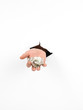 hand holding crumpled money