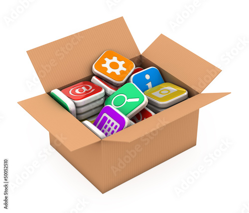Illustration: Concept application software storage Concept application software storage