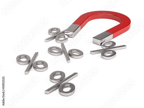 Illustration: Percents and magnet Percents and magnet