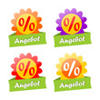 Frühling Button, Angebot, Prozentzeichen