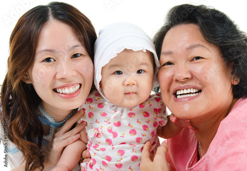 Photo: Three generations Asian family Three generations Asian family