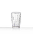 one clear glass with sparkling water