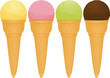 flavoured ice cream cones
