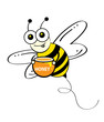Vektor: Bee and honey comb Bee and honey comb