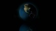 3D Earth with city night lights