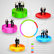 Business People standing over Business Graph
