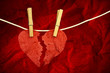 Paper Heart divided into two parts
