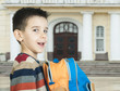 Boy with schoolbag