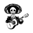 Mariachi guitar player for Day of the Dead