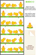 Spring picture puzzle with cute little chicks